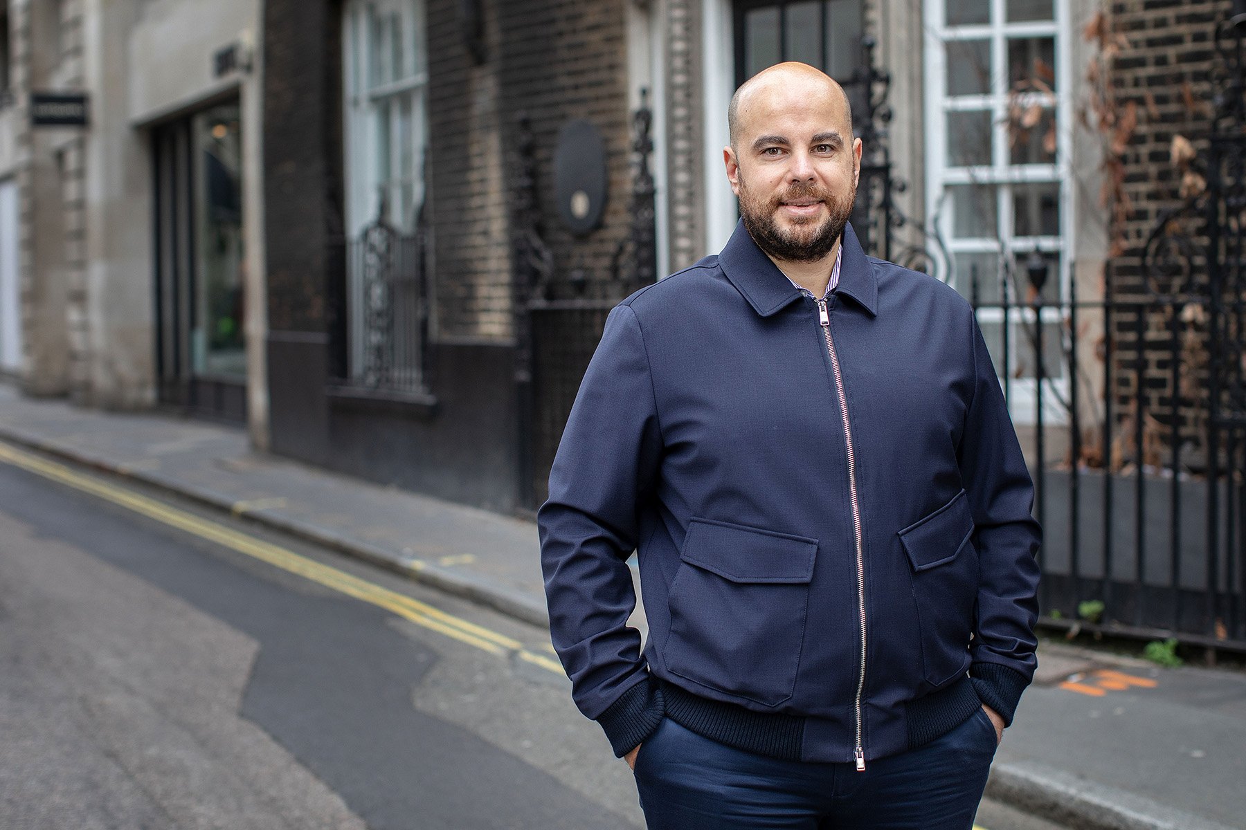 Carlos Gonzalez-Cadenas outside of Index's offices in London