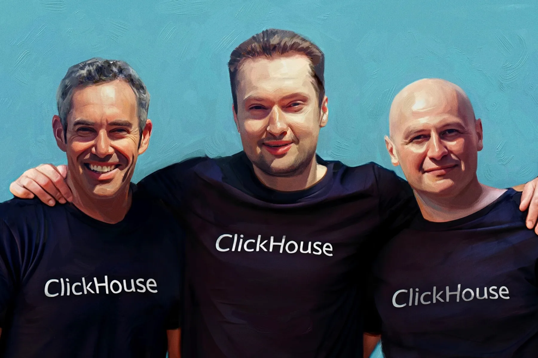 ClickHouse founders Aaron Katz, Alexey Milovidov, and Yury Izrailevsky.Art by Alexis Franklin