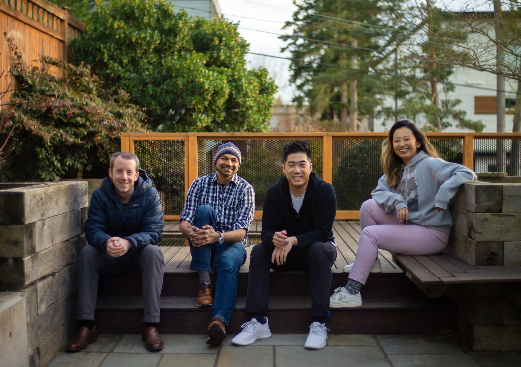 The Common Room founding team (from left to right) Tom Kleinpeter, Viraj Mody, Francis Luu, and Linda Lian