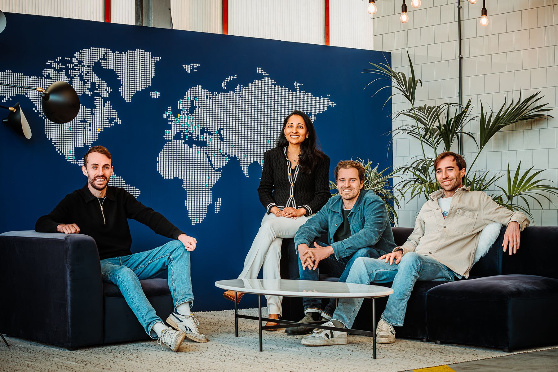 DataSnipper CEO Vidya Peters with co-founders Maarten Alblas, Jonas Ruyter and Kai Bakker