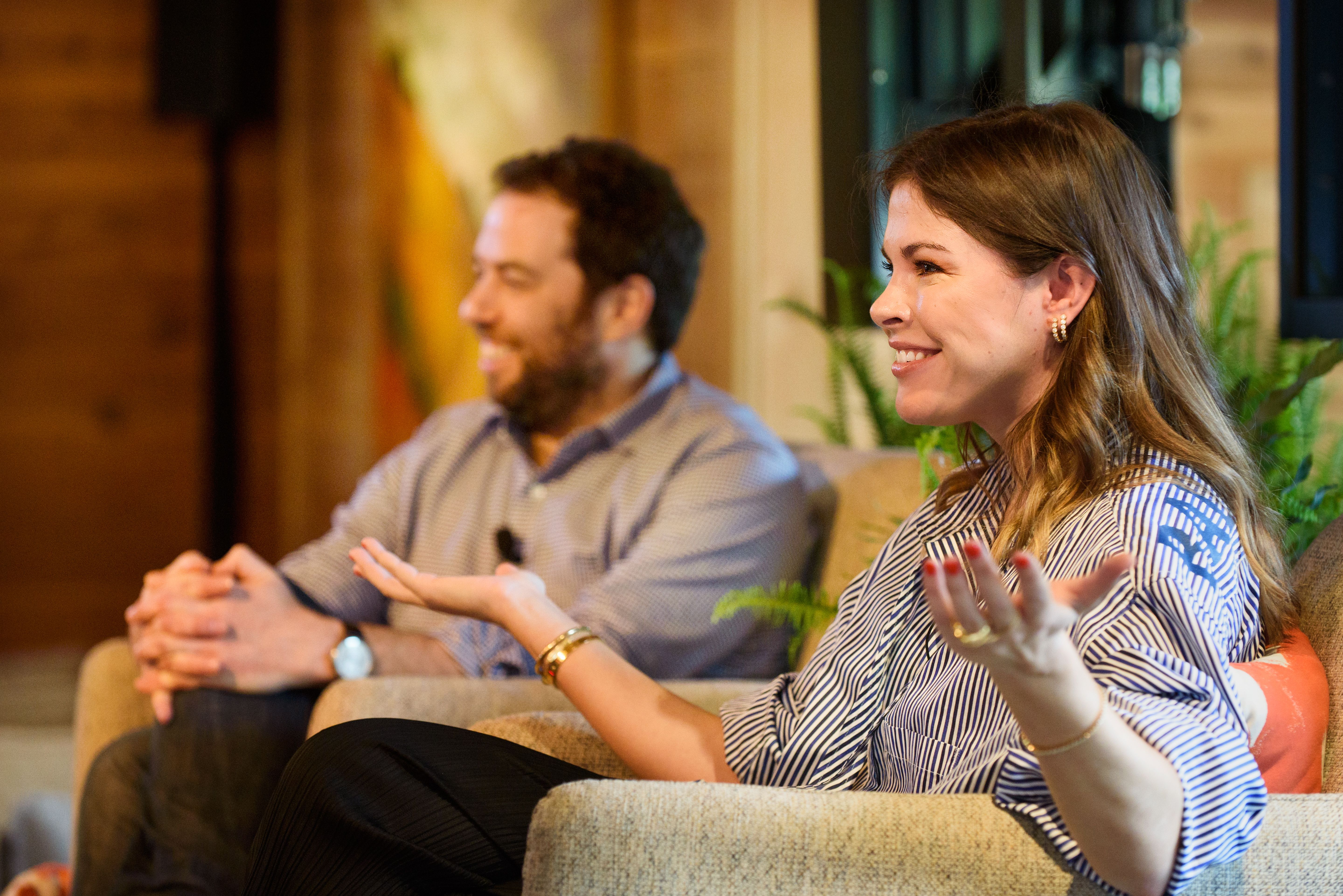 Danny Rimer of Index Ventures with Emily Weiss of Glossier.