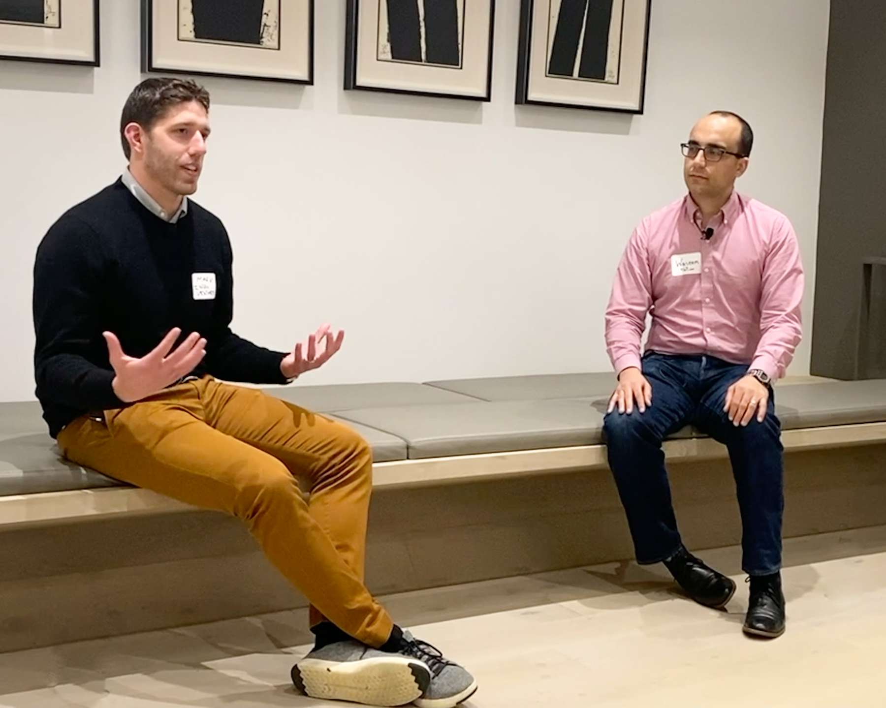 Index Partner Mark Goldberg (left) &amp; Pilot CEO/Co-founder Waseem Daher (right), circa Dec 2019