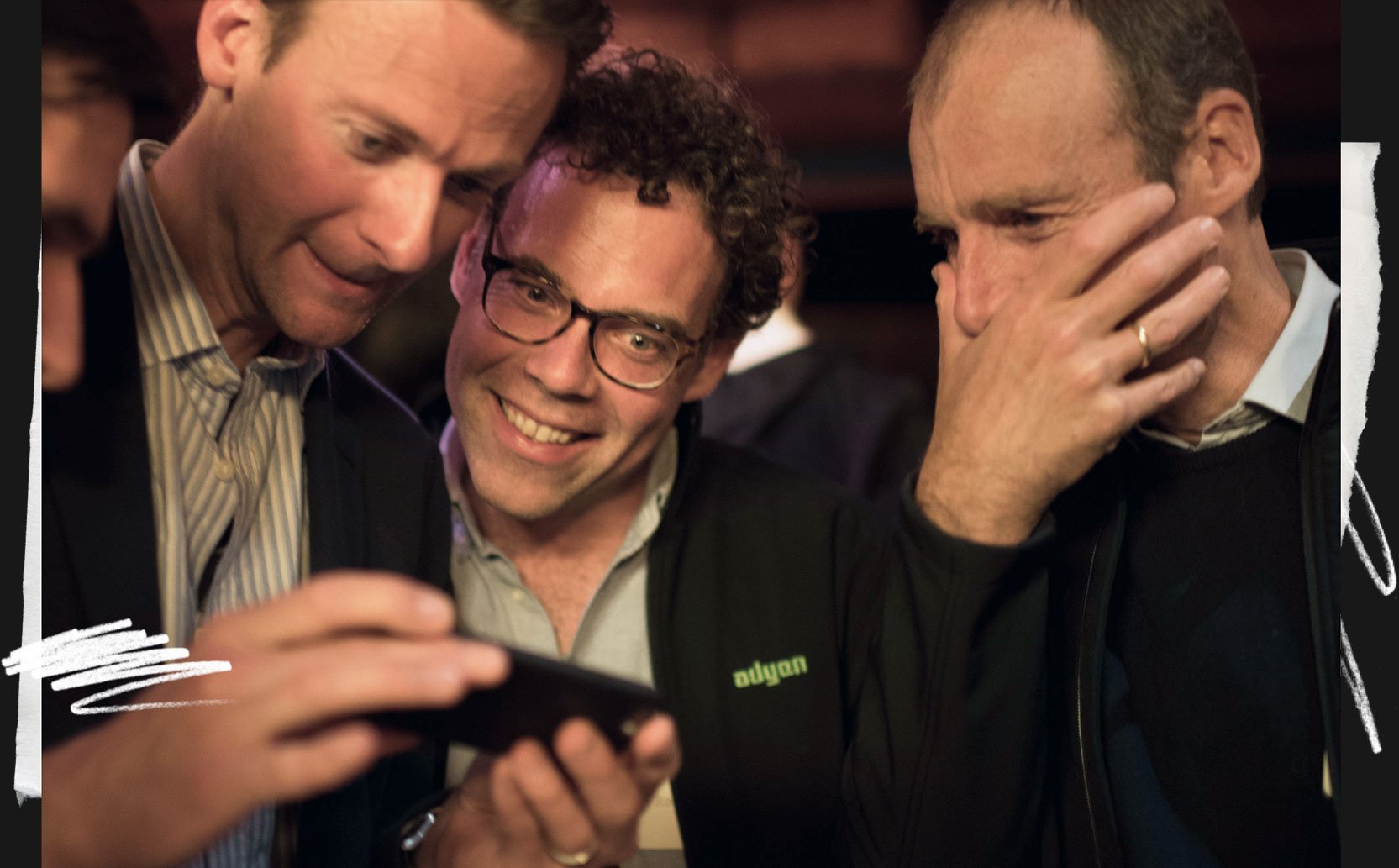 Jan Hammer of Index Ventures with Pieter van der Does and Roelant Prins of Adyen