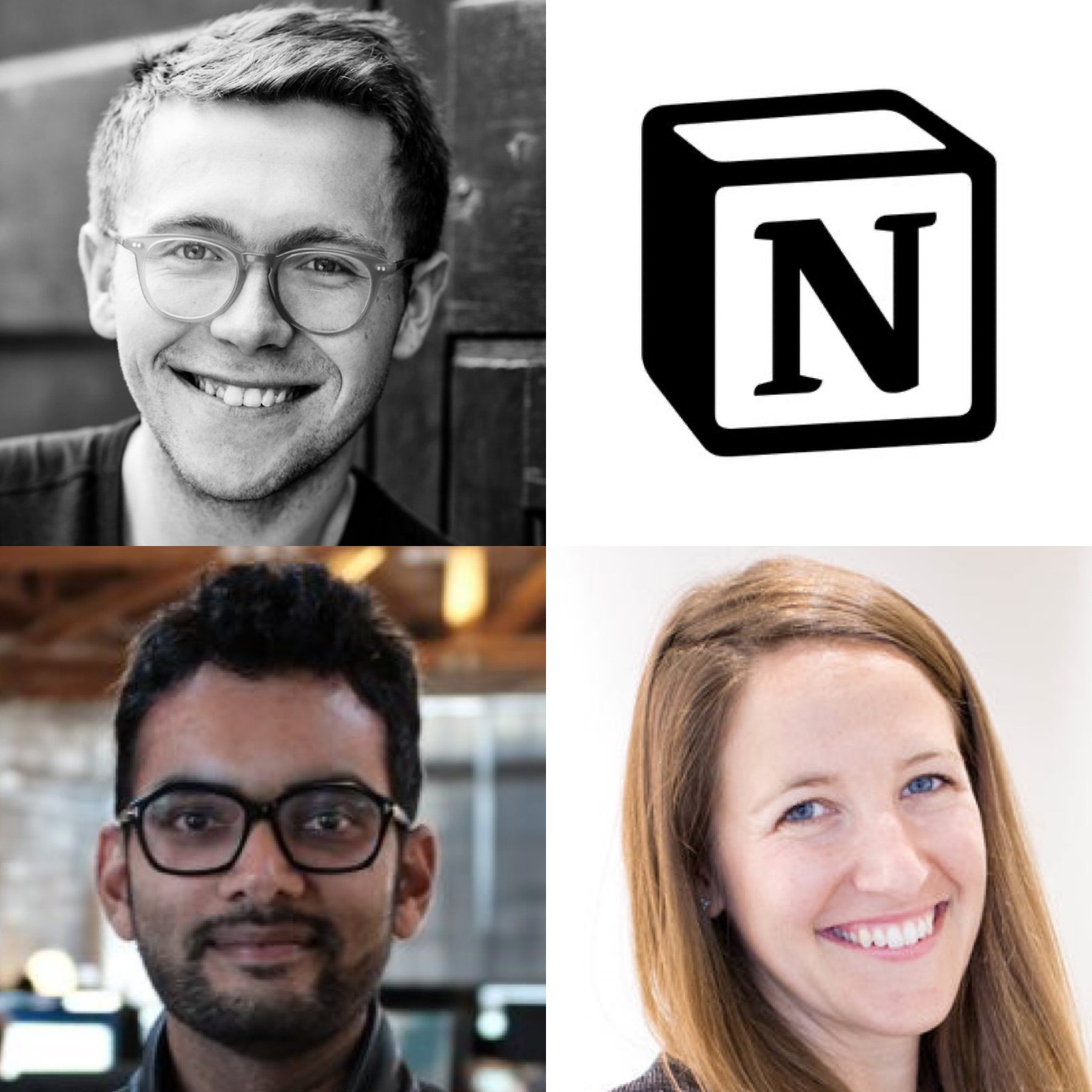Harry Stebbings of 20VC, Akshay Kothari of Notion, and Sarah Cannon of Index Ventures