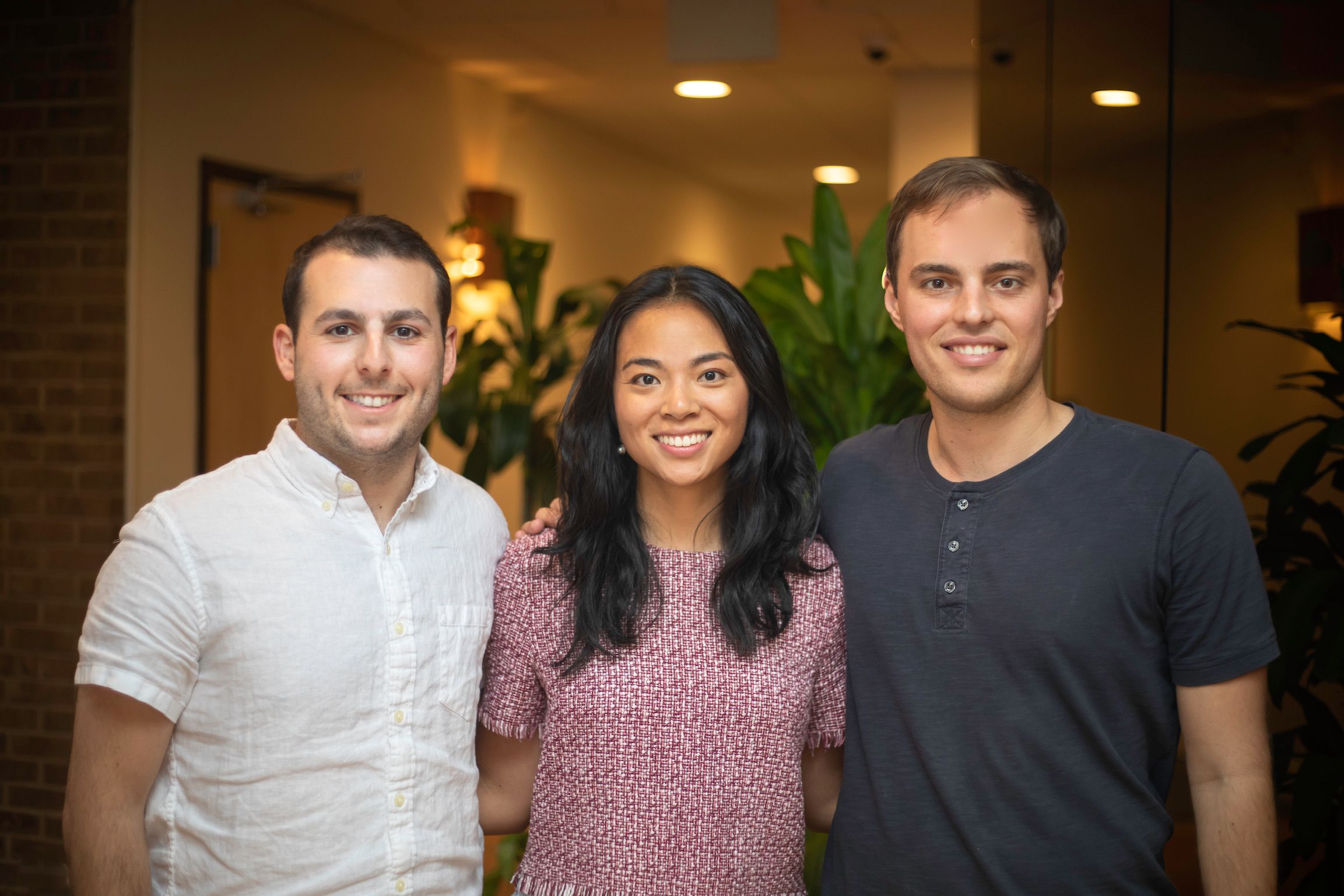 The Nourish co-founding team: Sam Perkins, Stephanie Liu, and Aidan Dewar.