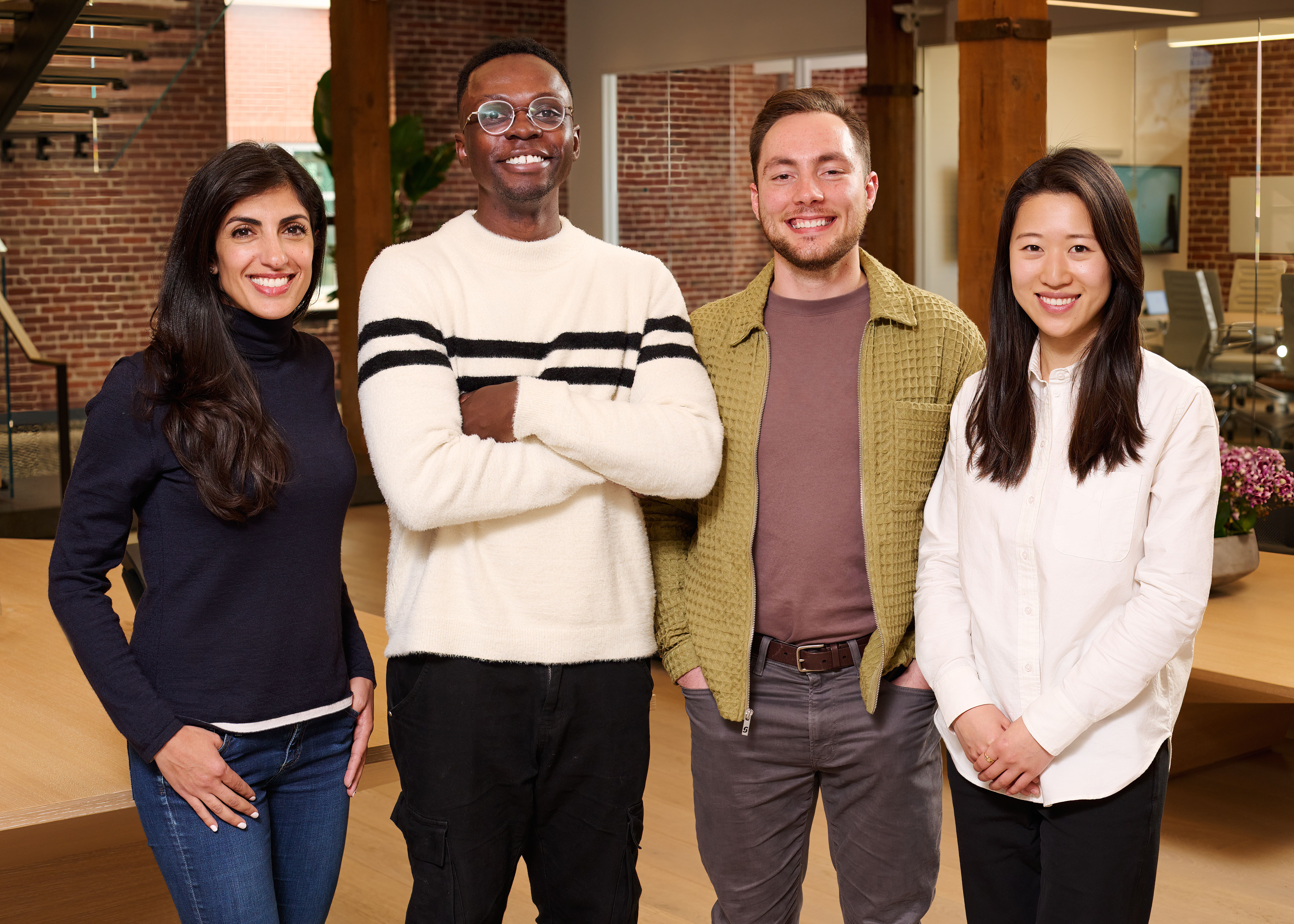 Index Ventures Partner Nina Achadjian, Vizcom co-founders Jordan Taylor and Kaelan Richards, and Index Ventures Partner Cat Wu.