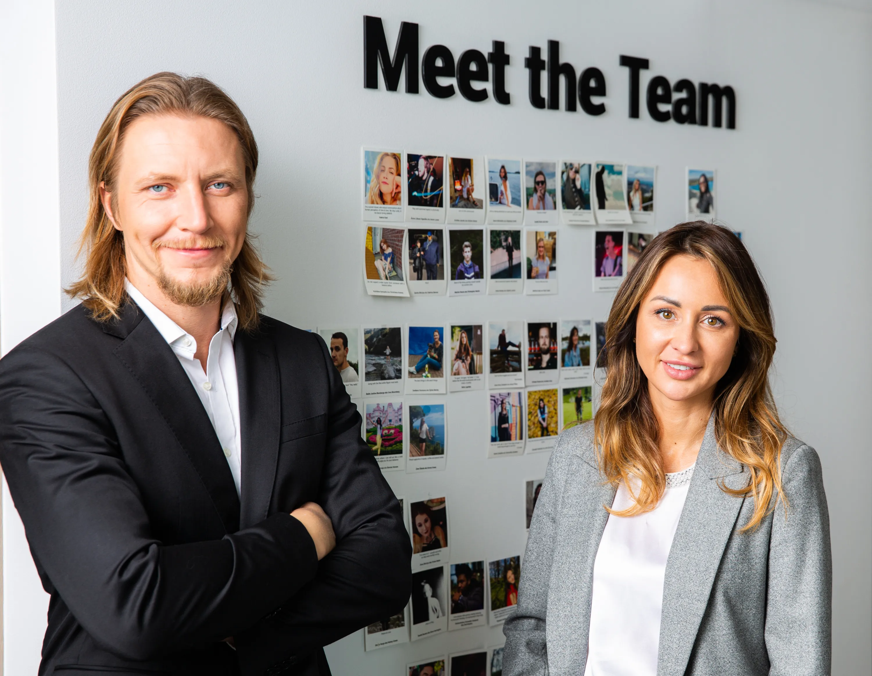 Printify founder James Berdigans and CEO Anastasija Oleinika
