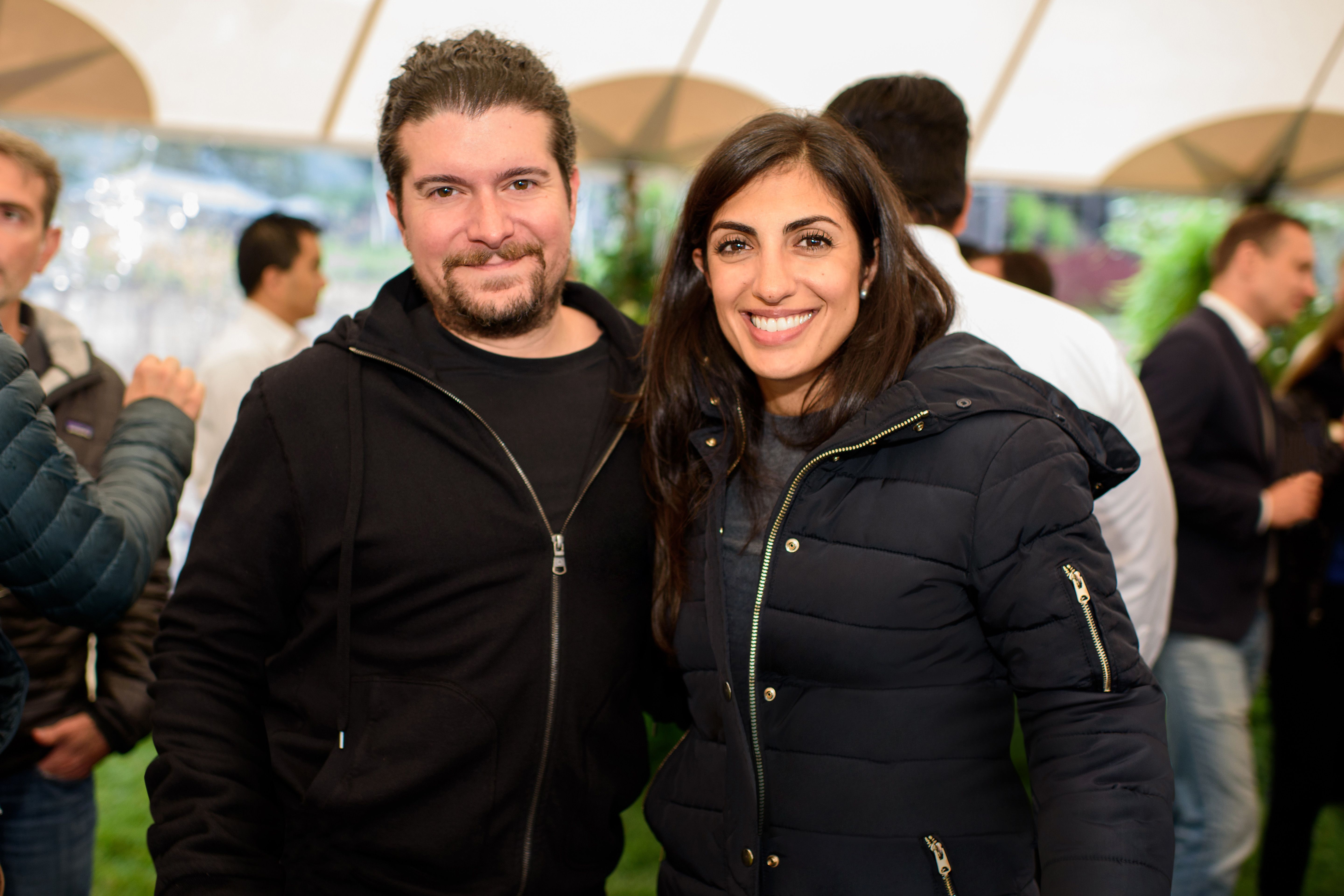 Squarespace founder &amp; CEO Anthony Casalena (left) and Nina Achadjian (right)