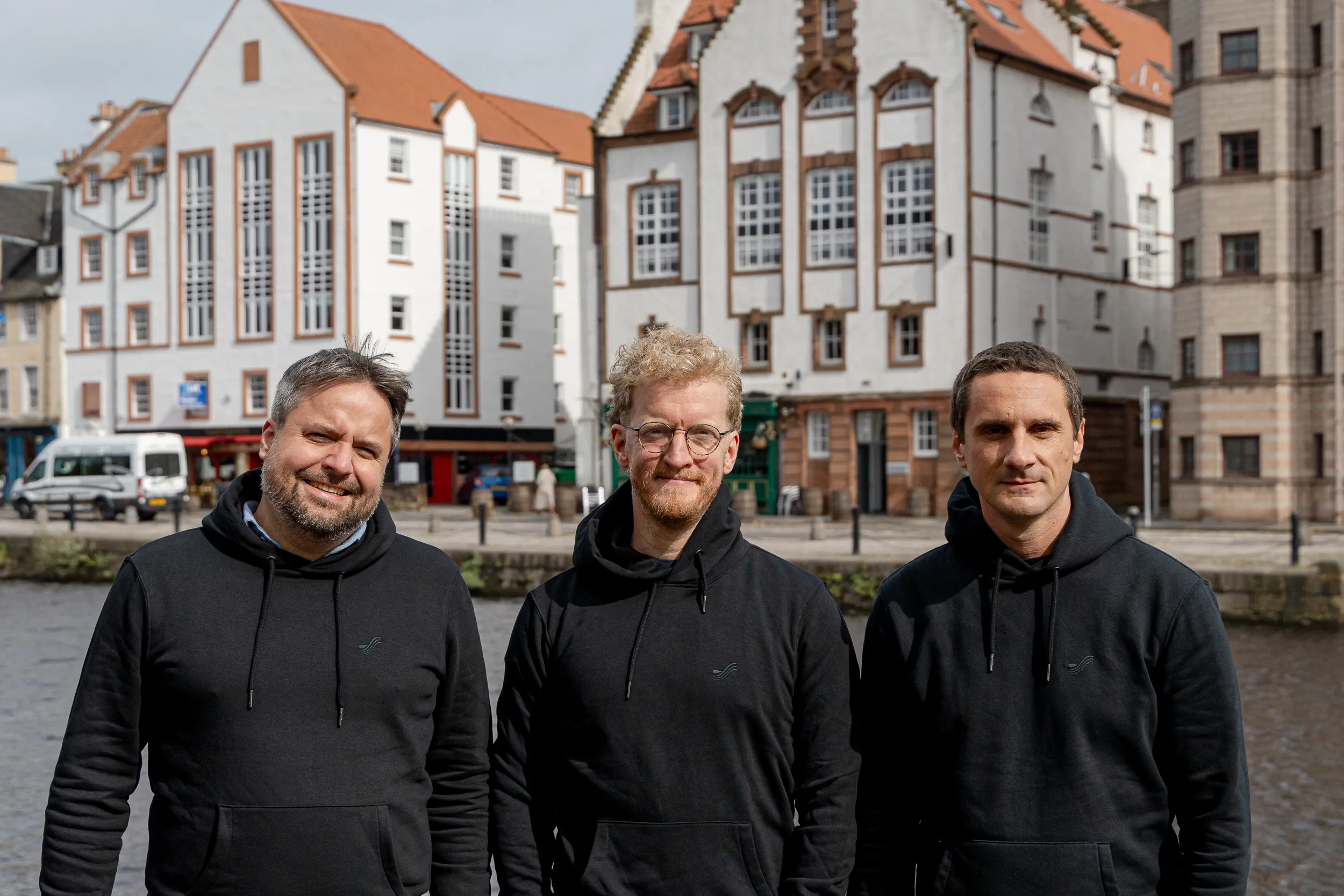 Wordsmith cofounders: Robbie Falkenthal (left), Ross McNairn (middle), Volodymyr Giginiak (right)