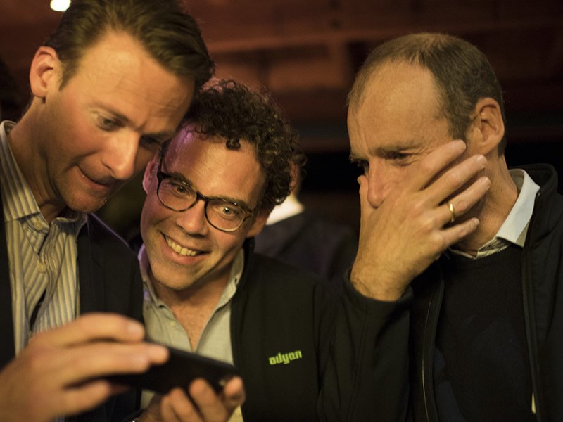 Index's Jan Hammer with Pieter (Adyen's CEO) and Roelant (Adyen's CCO) at Index Ventures annual event for CEOs and founders