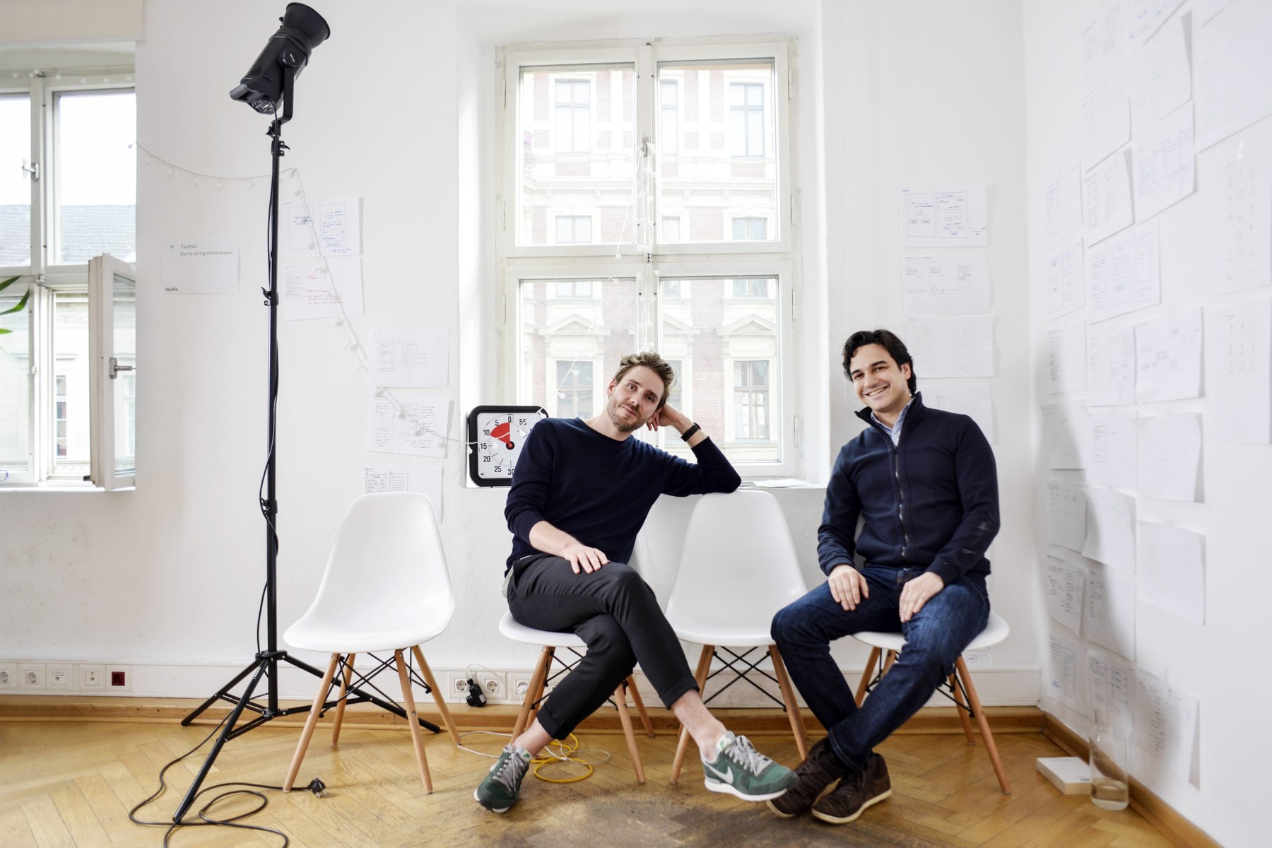Taxfix has helped collect €270 million for its hundred thousands of users. The company was founded by Mathis Büchi (right) and Lino Teuteberg.