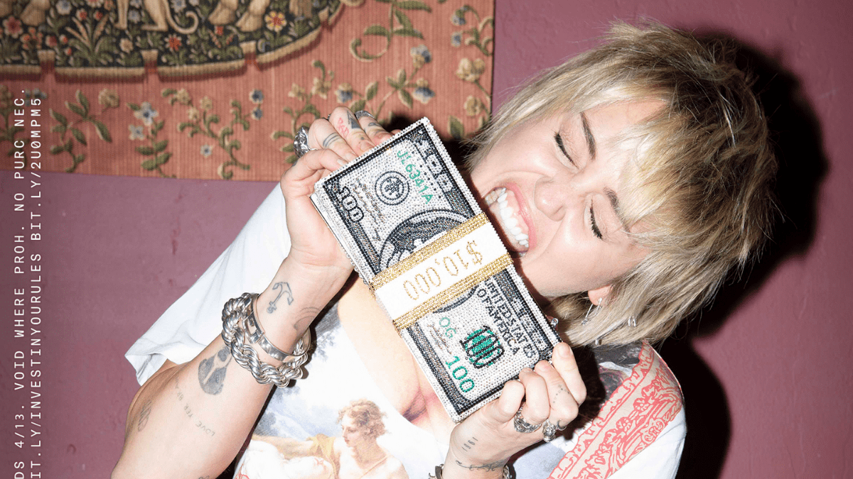 American Singer/Song-writer Miley Cyrus and the Cash App