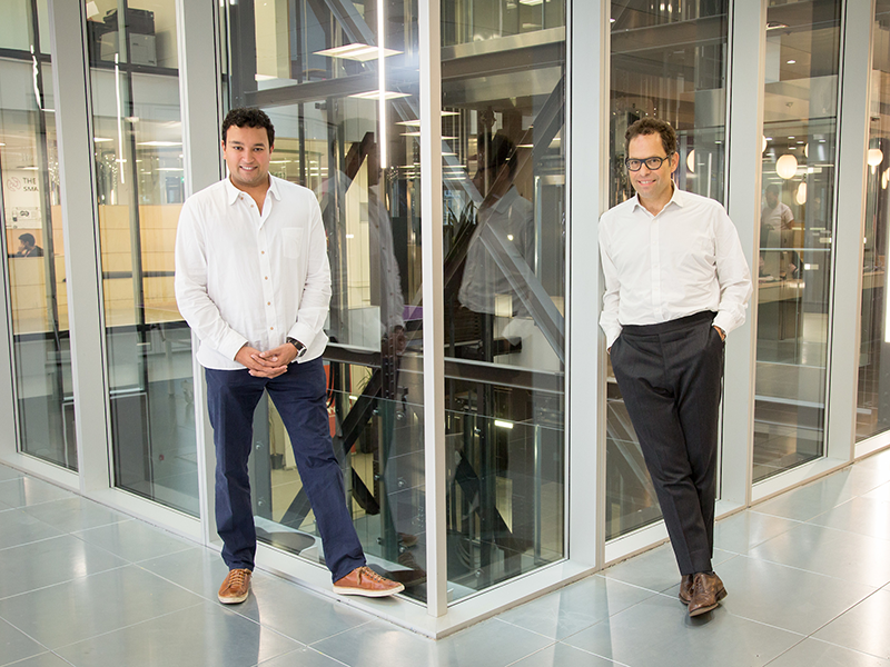 CEO of Funding Circle Samir Desai (left) with Index Ventures Partner Neil Rimer