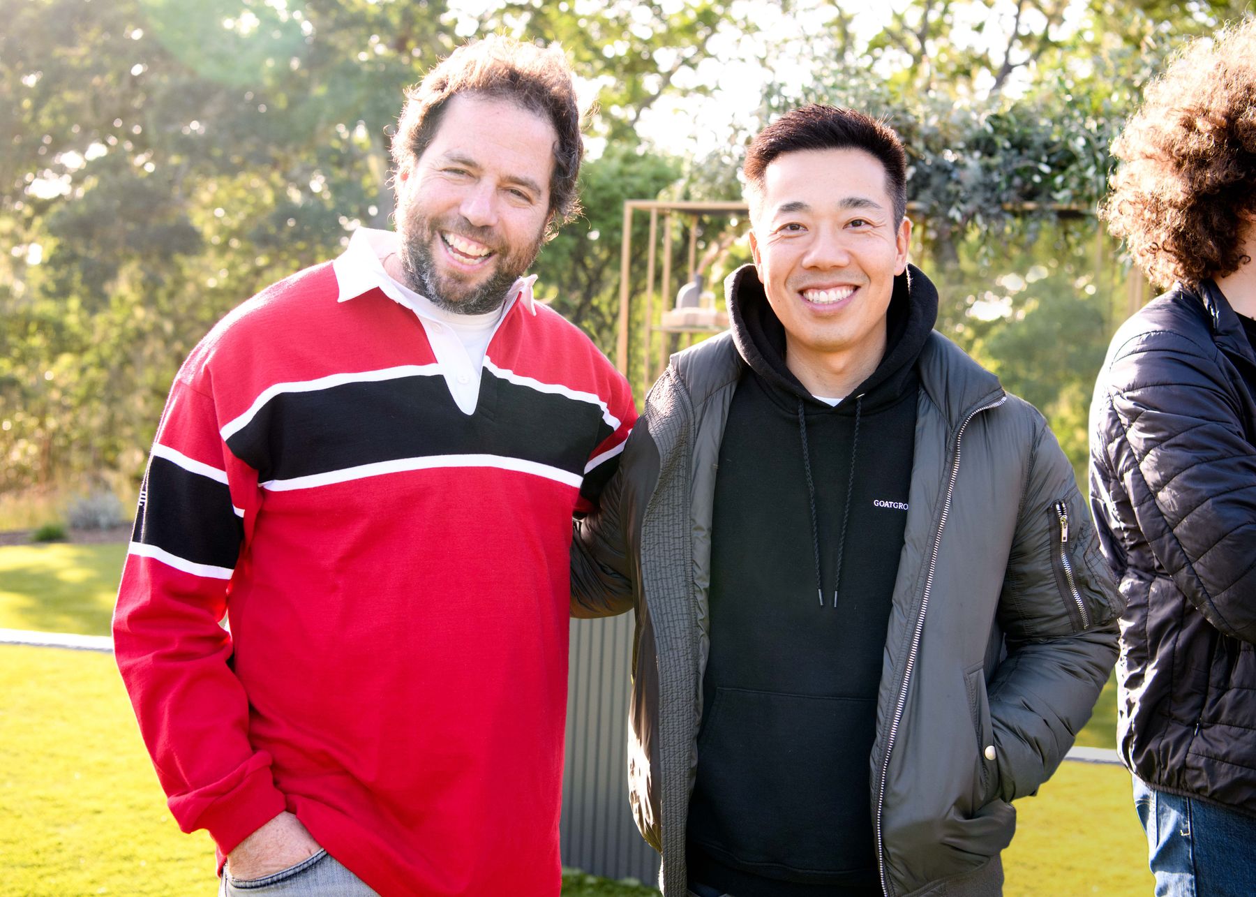 Danny Rimer (left) with GOAT Co-founder & CEO Eddy Lu.