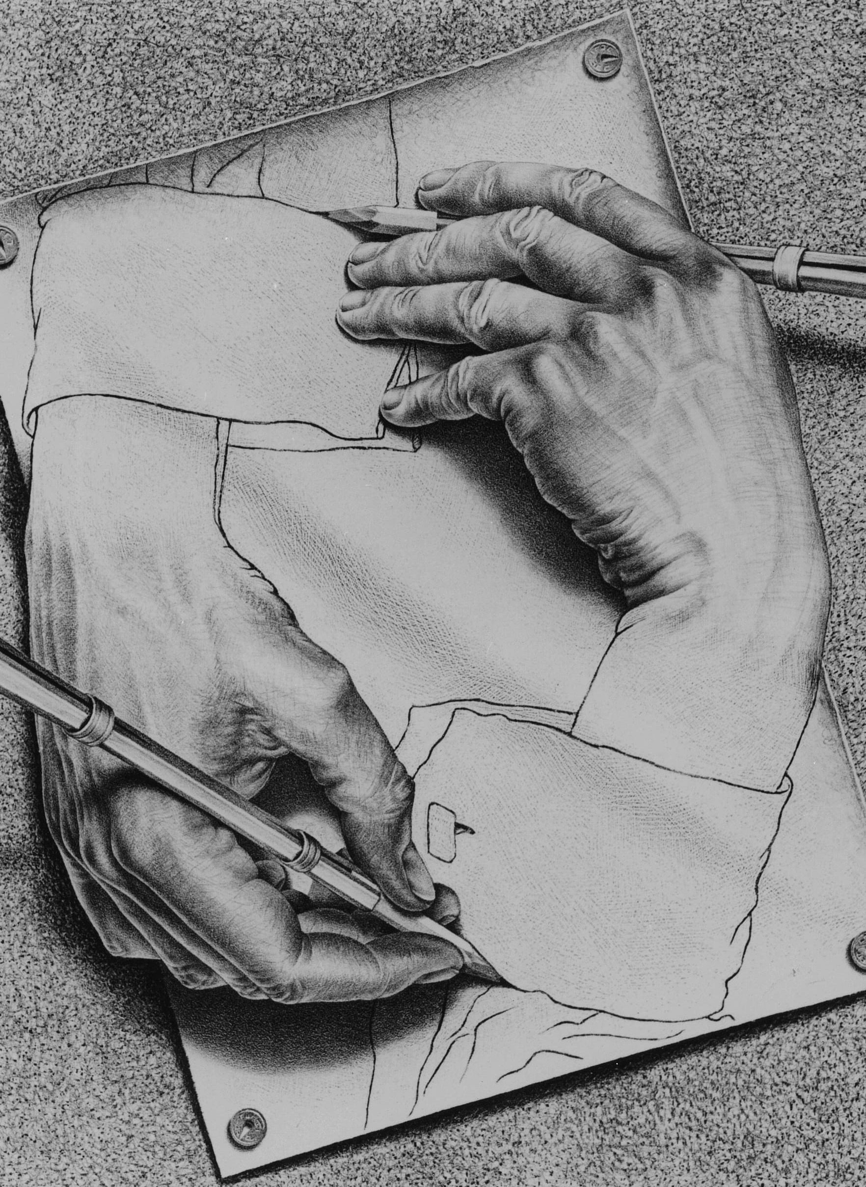 M.C. Escher's “Drawing Hands” © 2024 The M.C. Escher Company – The Netherlands. All rights reserved. www.mcescher.com